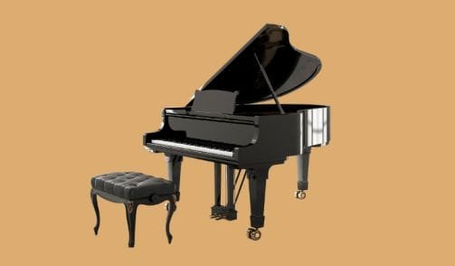Grand piano as a reference to 300 pounds (lbs) Weight