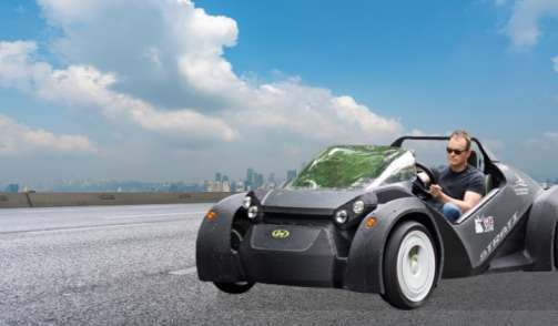 The 3D Printed Car that weigh around 300 lbs