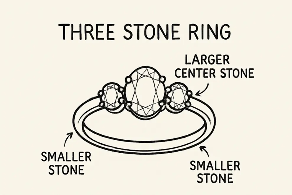 How Three Stone Rings Tell a Unique Love Story