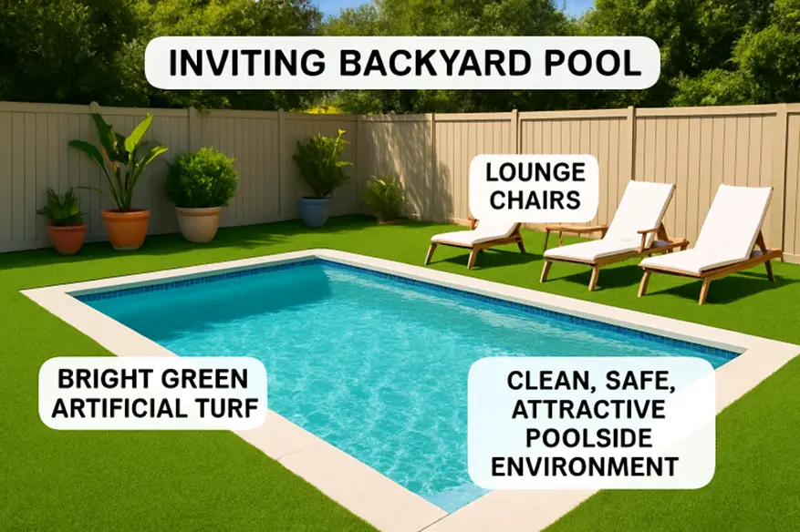 Smart Solutions For Safe And Stylish Poolside Living With Artificial Turf